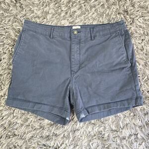 Flint and Tinder Shorts Mens 34 Slate Blue Chino Stretch Casual Summer Zip Fly